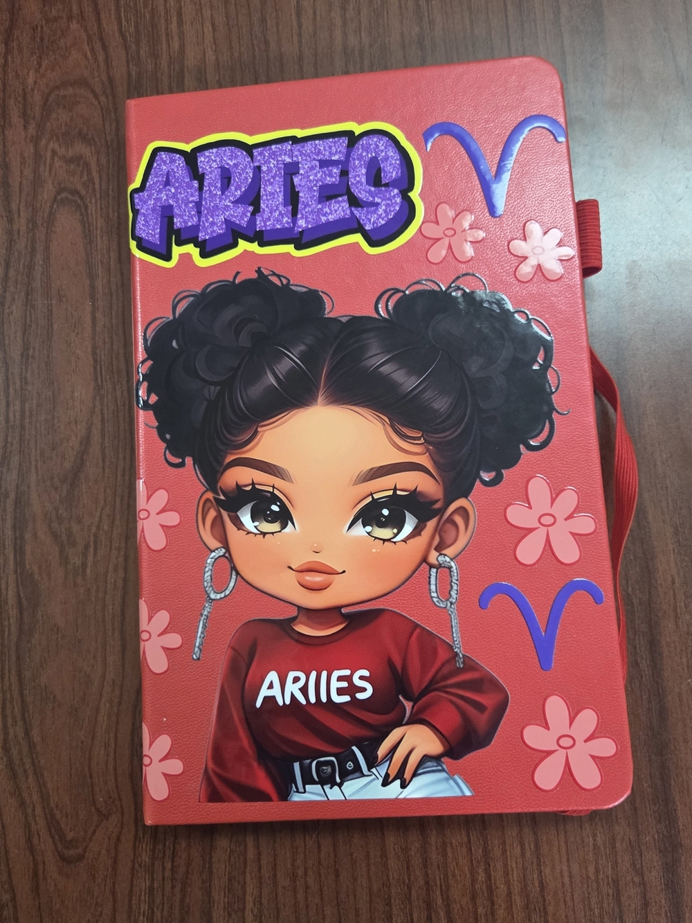 Red Zodiac Journal with Cute Character Cover